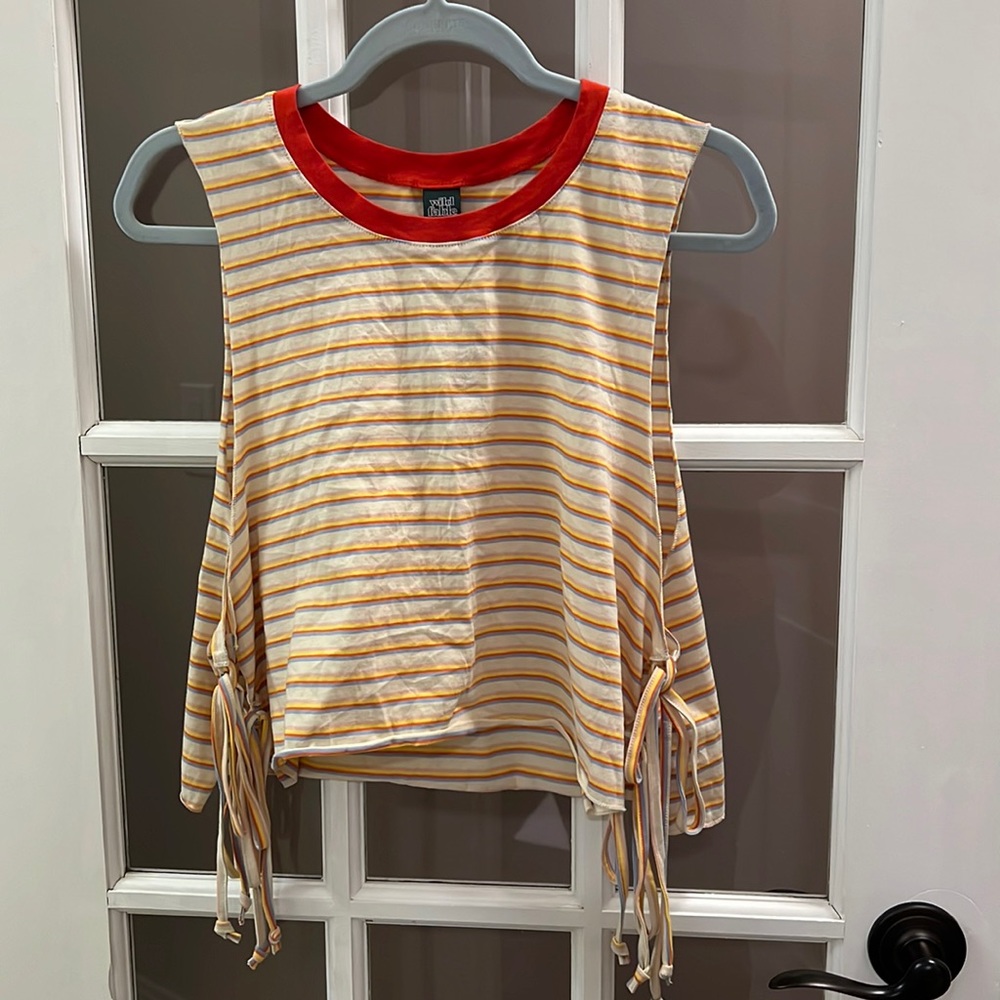 Women’s Side-tie cropped Muscle Tank Top